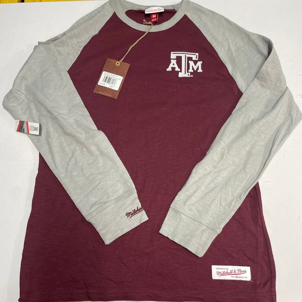 Texas A&M Aggies Mitchell & Ness NCAA Legendary Baseball Style Shirt NWT